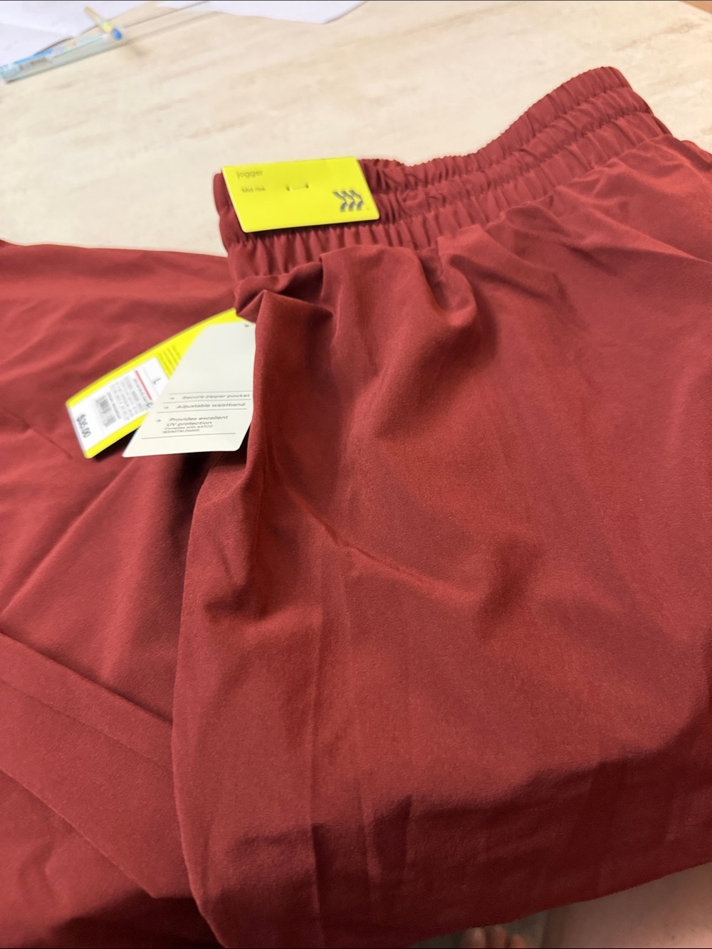 all in motion Burgundy Drawstring Jogger Pants - Picture 7 of 10
